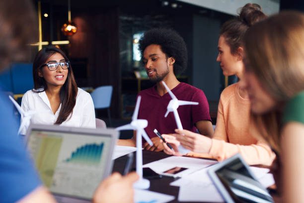 Busy day at conference table